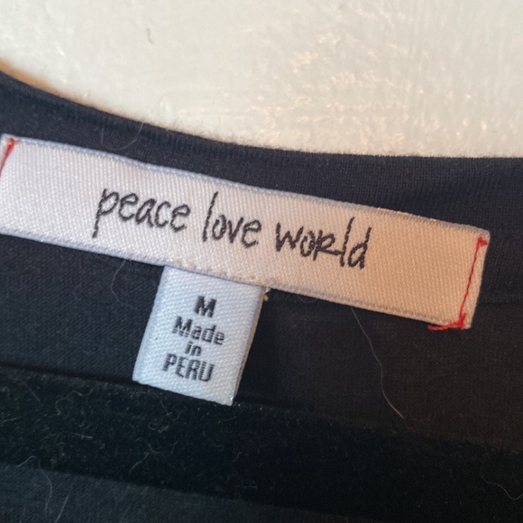 PEACE LOVE WORLD black Ganesha long lightweight top size MED - Picture 6 of 6